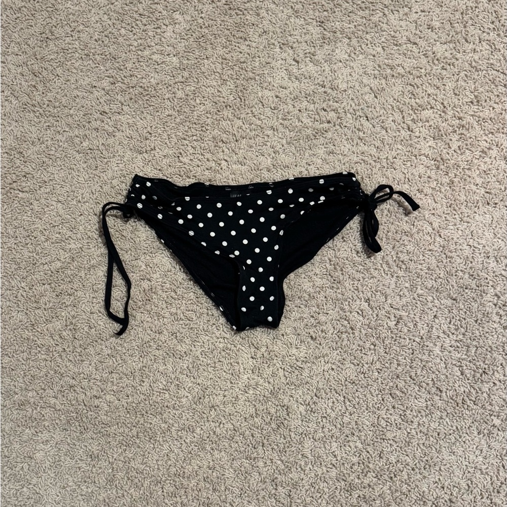 H&M Black Bikini Bottoms with White Dots